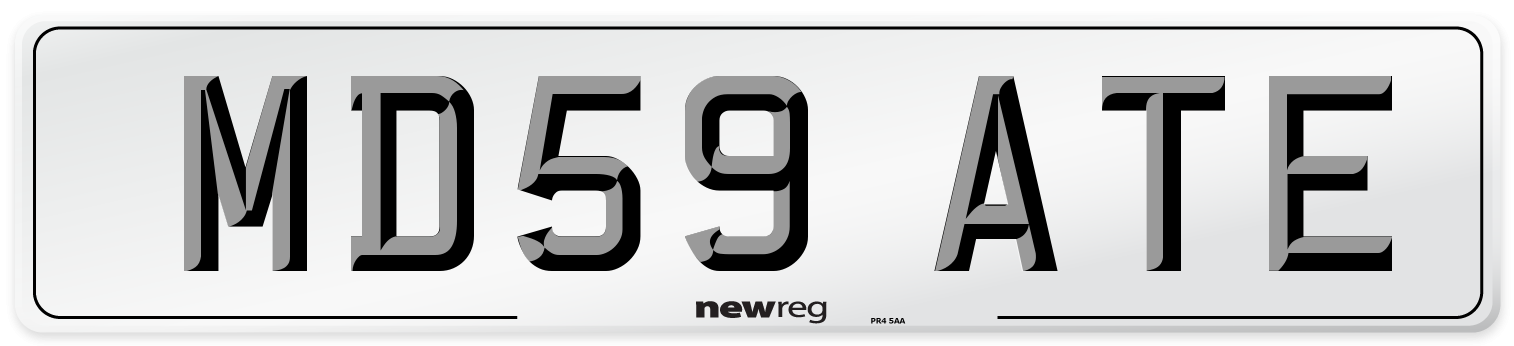 MD59 ATE Number Plate from New Reg